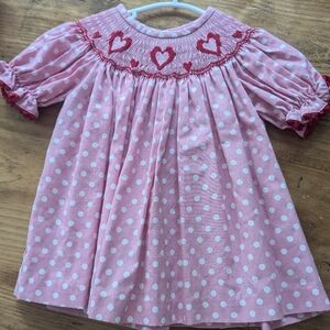 StellyBelly Toddler Girls Heart smocked top size 2T